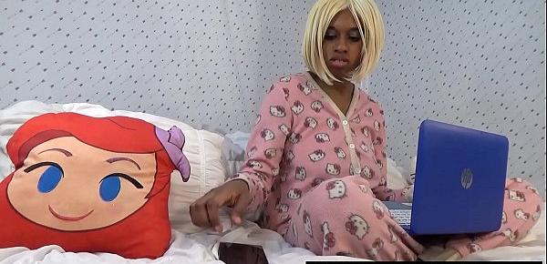  Sneaking Into My Step Daughter Bedroom While Her Mom Is Sleep, To Play Around With Her Ass Cheeks, Young Kawaii Ebony Step Daughter Booty & Twat Felt up By In Butt Flap Onesie Pajamas By Horny Step Dad POV In Doggy Position Ebony Fauxcest On Sheisnove